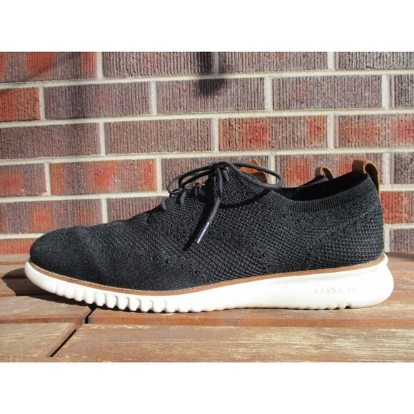 Cole Haan Mens Original Grand Stitchlite Wingtip Oxford Shoes C27568 Black 13 M - Picture 6 of 13